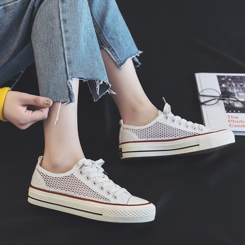 Giày Thể Thao Nữ️️ Sneaker Nữ Chất Vải Lưới Thông Thoáng chân chuẩn Châu Á S8036