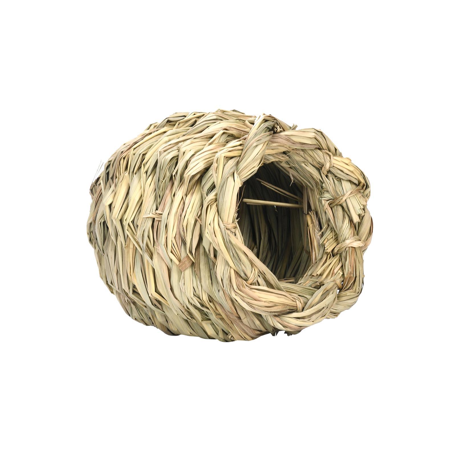 Hanging Straw Cage Bed Rest Room Chew Toy Hut Rabbit  for Hamster