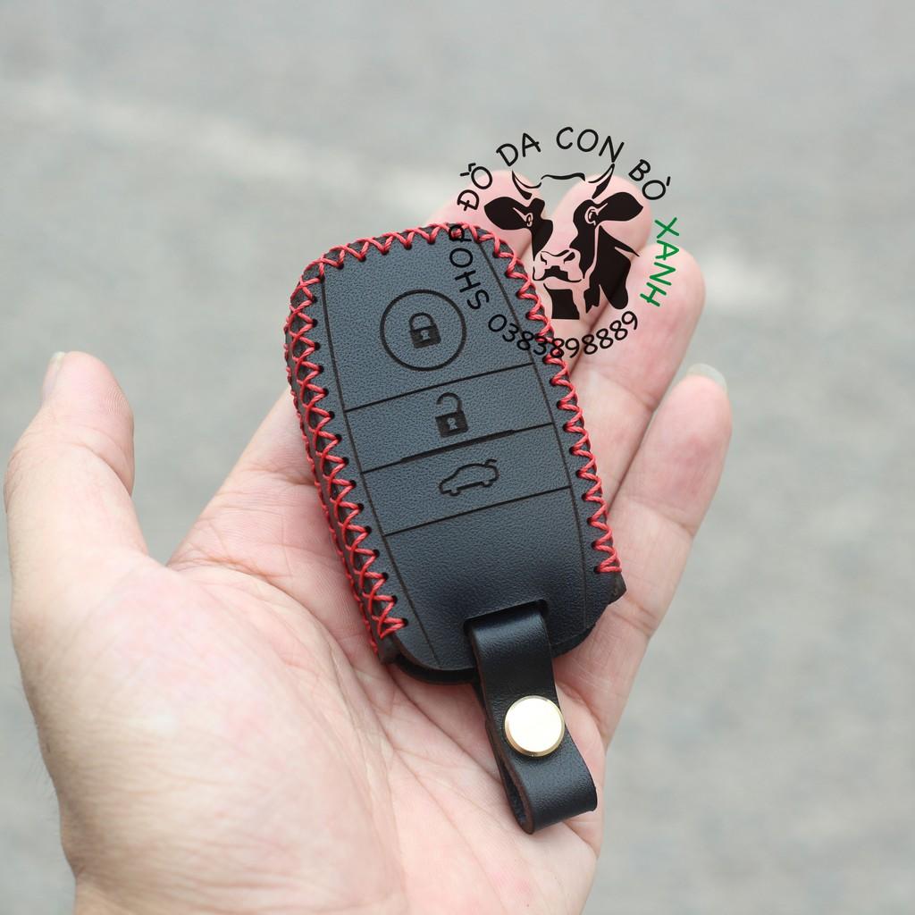 Bao da dành cho Chìa Khoá KIA cerato, K3, K5, Seltos, Soluto, Morning, Sorento, Rondo handmade Da Thật 006