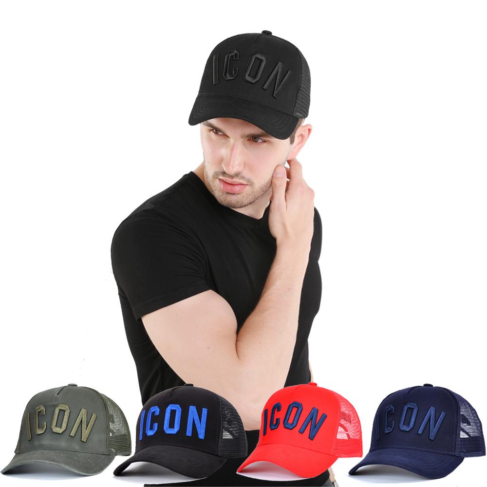 DSQICOND2 Cotton Mùa Hè Nón Lưỡi Trai Nam Nữ Thêu BIỂU TƯỢNG Đen Bố Nón Hip Hop DSQ Trucker Cap Hombre Gorras casquette