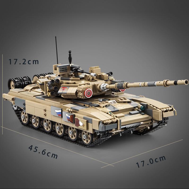 Đồ Chơi Lắp Ráp Kiểu Lego Mô Hình Xe Tăng Điều Khiển RC T90 ARMY TANK CaDA C61003 Với 1722 Mảnh Ghép - Chạy Bằng Động Cơ