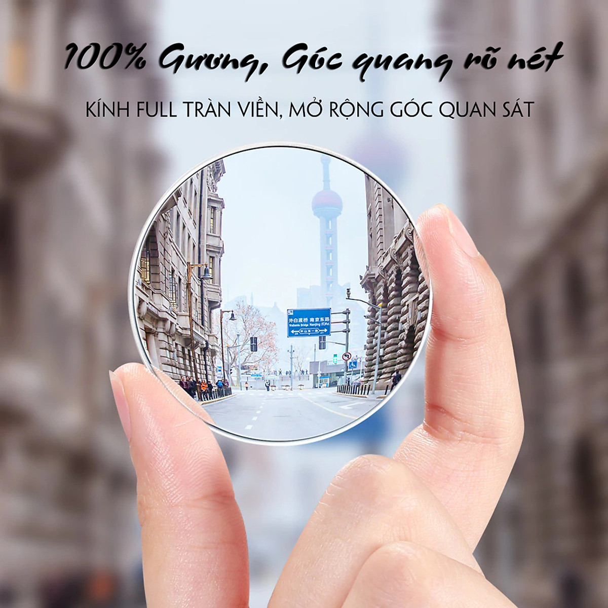 Bộ 2 gương lồi tràn viền xoay 360 độ gắn cho kính gương chiếu hậu tránh điểm mù cho xe Hơi, Xe Ô tô - Hàng nhập khẩu