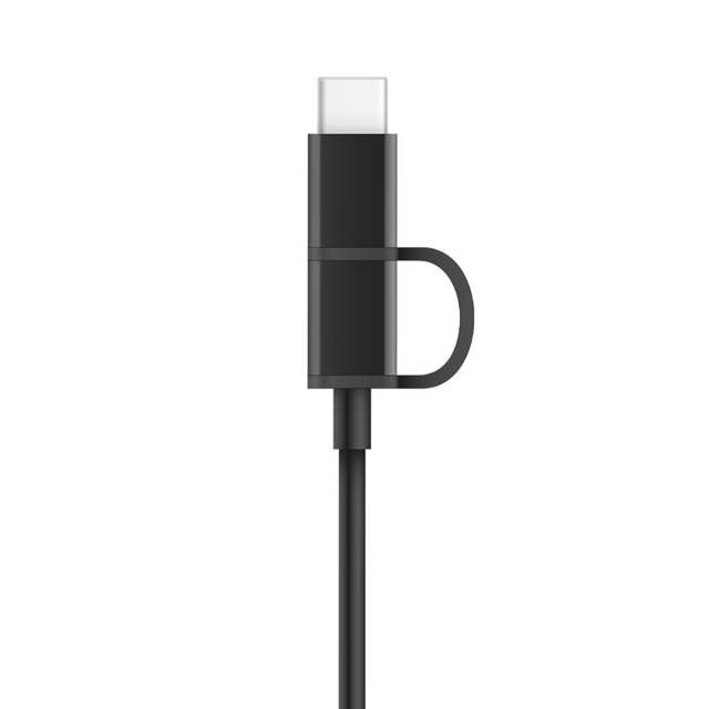 Cáp Sạc Xiaomi ZMI 2 Đầu Type-C / Micro USB - AL511 - 30cm - Hàng Nhập Khẩu - ĐEN