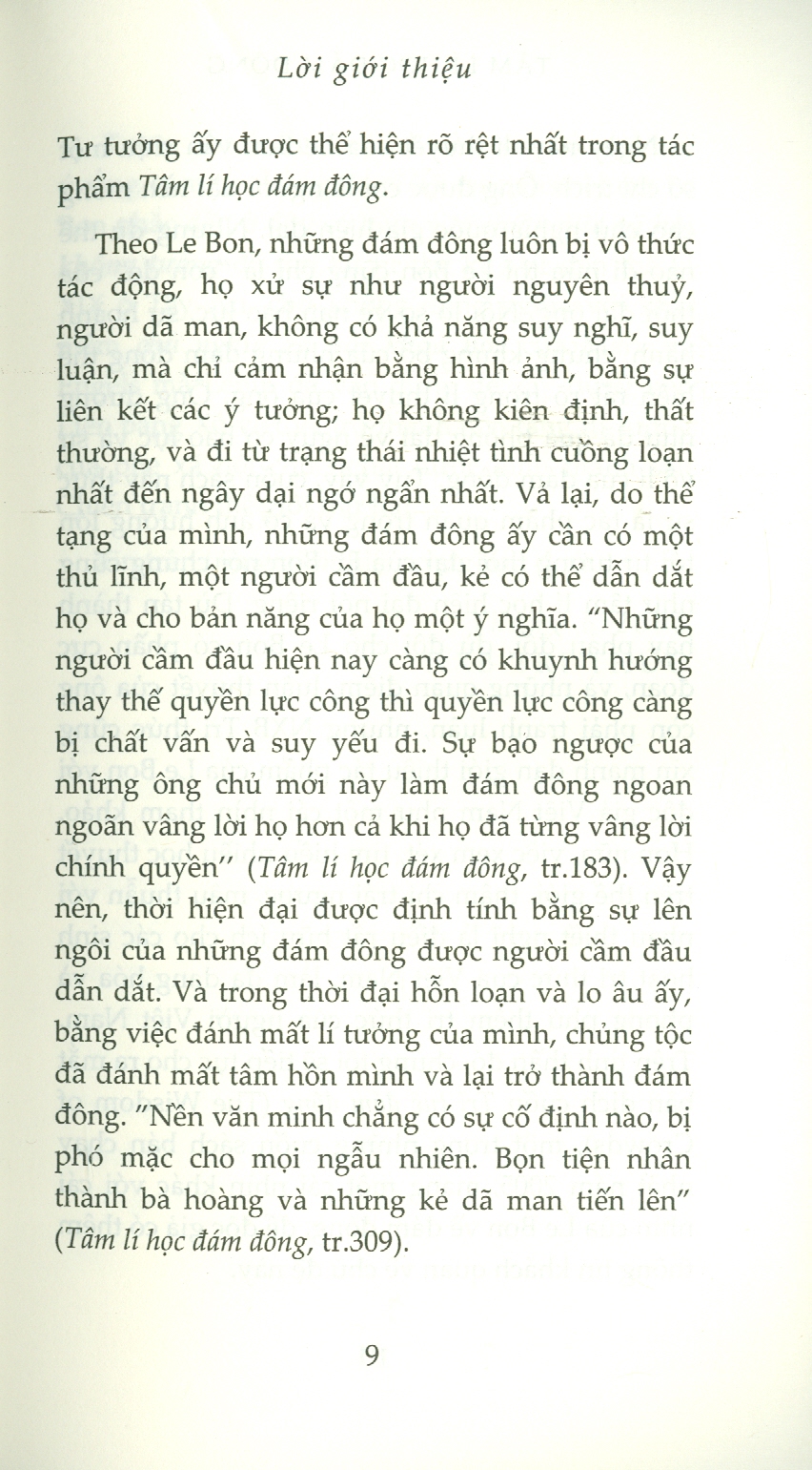 TÂM LÍ HỌC ĐÁM ĐÔNG - Cùng Tâm Lí Đám Đông Và Phân Tích Cái Tôi Của Của S. FREUD - Tủ Sách Tinh Hoa