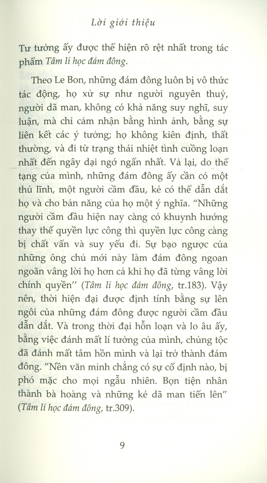 TÂM LÍ HỌC ĐÁM ĐÔNG - Cùng Tâm Lí Đám Đông Và Phân Tích Cái Tôi Của Của S. FREUD (Tái bản lần thứ mười bốn - năm 2022) - Tủ Sách Tinh Hoa