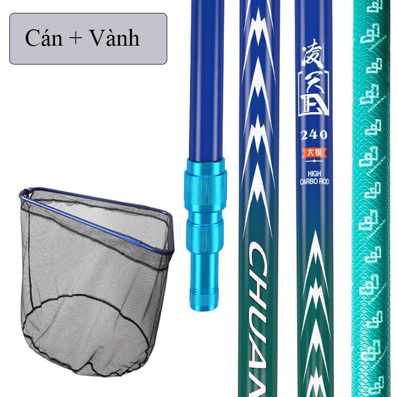 Vợt Cá Carbon Săn Hàng Thương Hiệu CHUANG WEI Vành Tam Giác vớt cá chuyên dụng KK-32