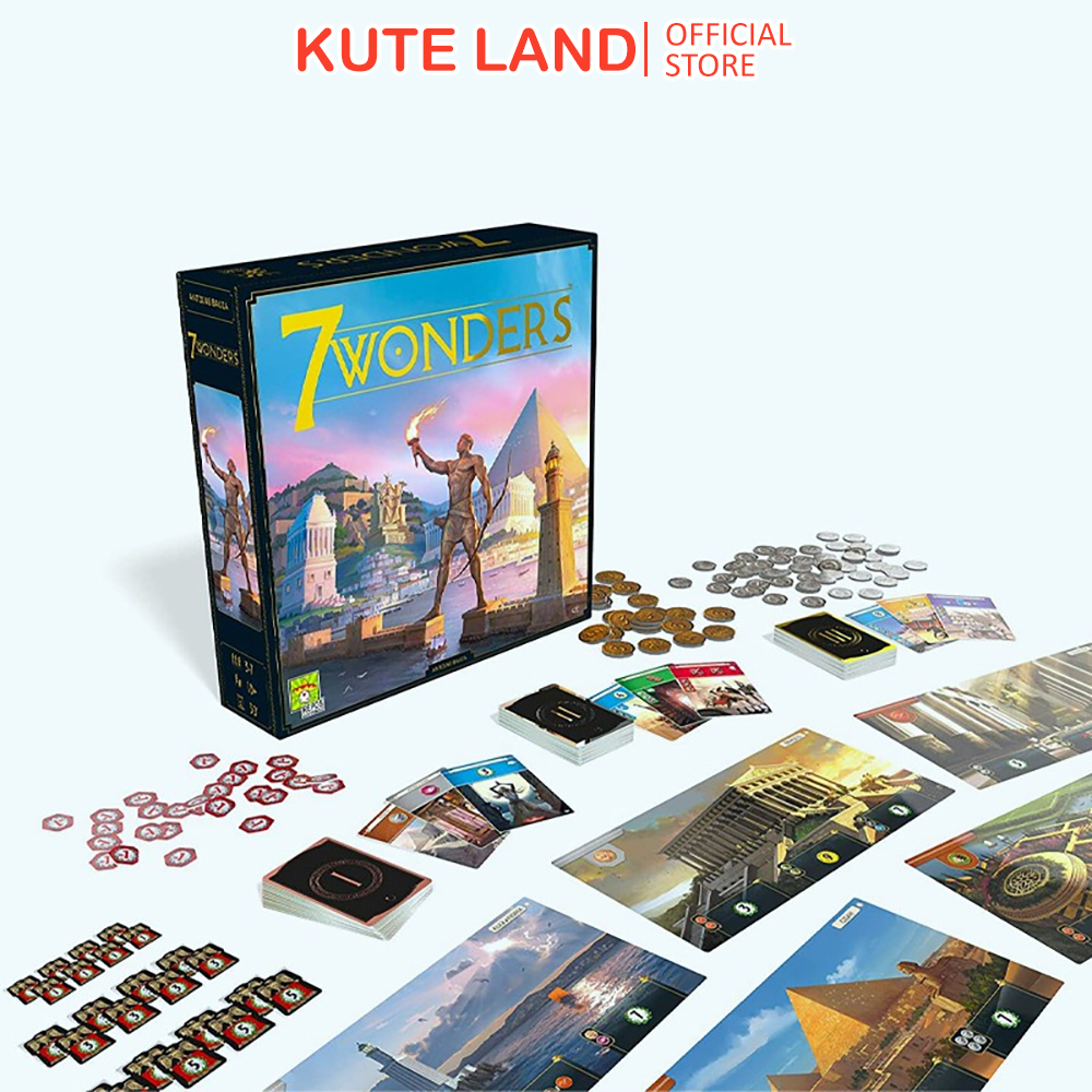 7 Wonders Board Game Bộ đồ chơi 7 Kỳ quan phiên bản mới vui nhộn dành cho gia đình