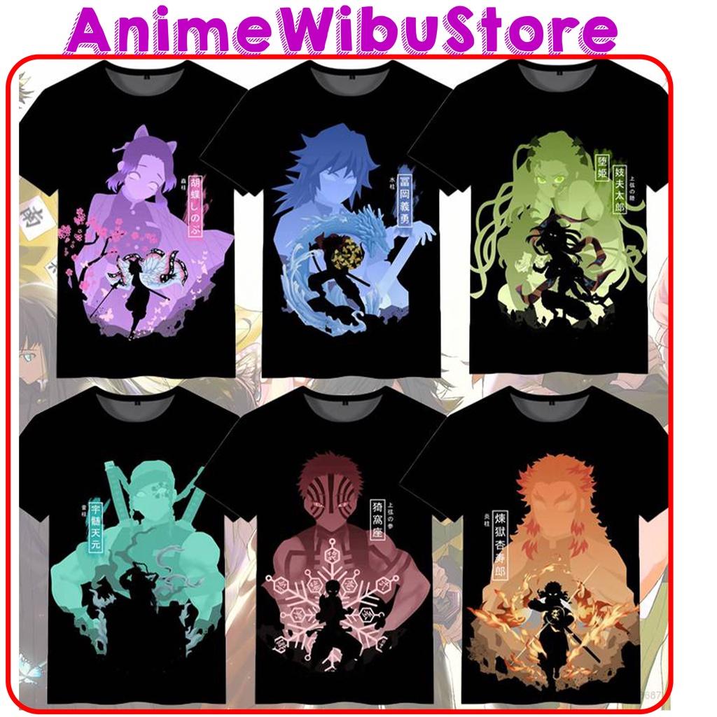 Áo thun Nam - Nữ Unisex Mẫu áo thun đen Anime Kimetsu No Yaiba mẫu áo thun mới AnimeWibuStore