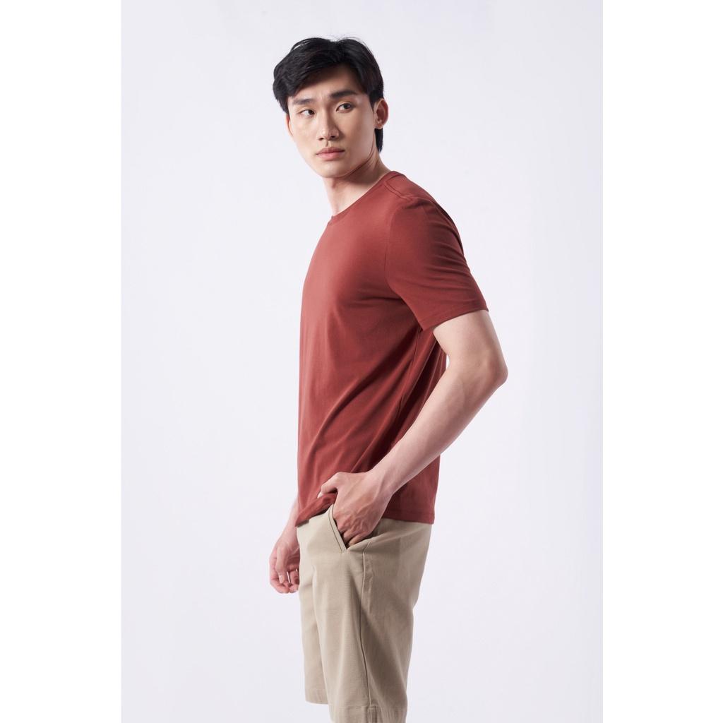 Áo thun trơn ngắn tay form fitted vải cotton mềm mát lạnh nhiều màu - 10S21TSH019CR2 | LASTORE MENSWEAR