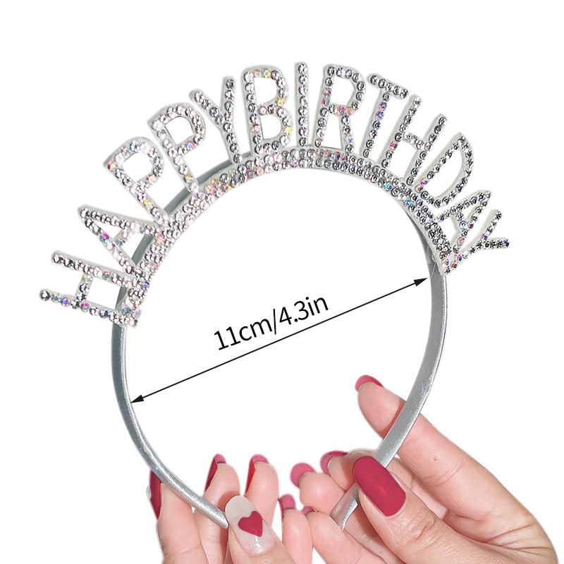 Băng Đô Chữ Happy Birthday Đính Đá