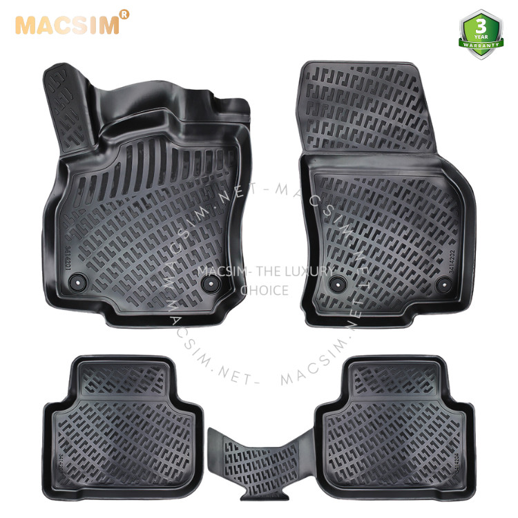 Thảm lót sàn ô tô TPU Silicon Audi Q3 2019 + Nhãn hiệu Macsim