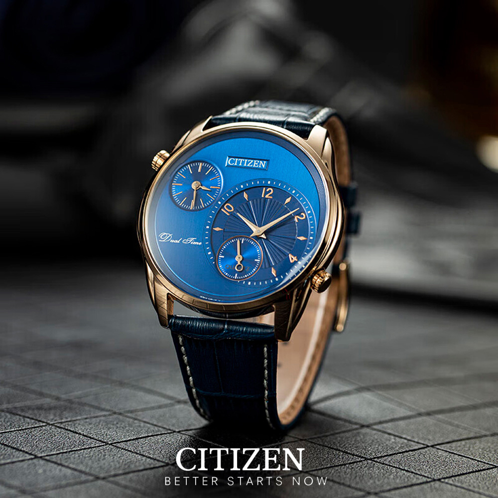 Đồng Hồ Nam Citizen Dây Da AO3033-00L - Mặt Xanh (44mm)