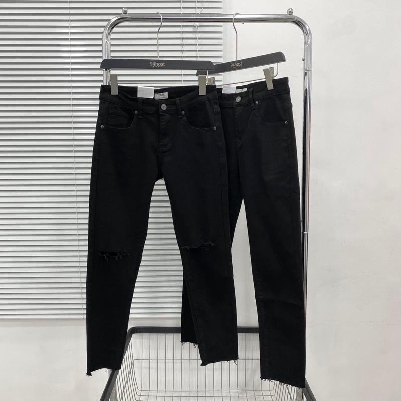 Quần jeans nam rách co giãn quần jeans nam đen cao câp