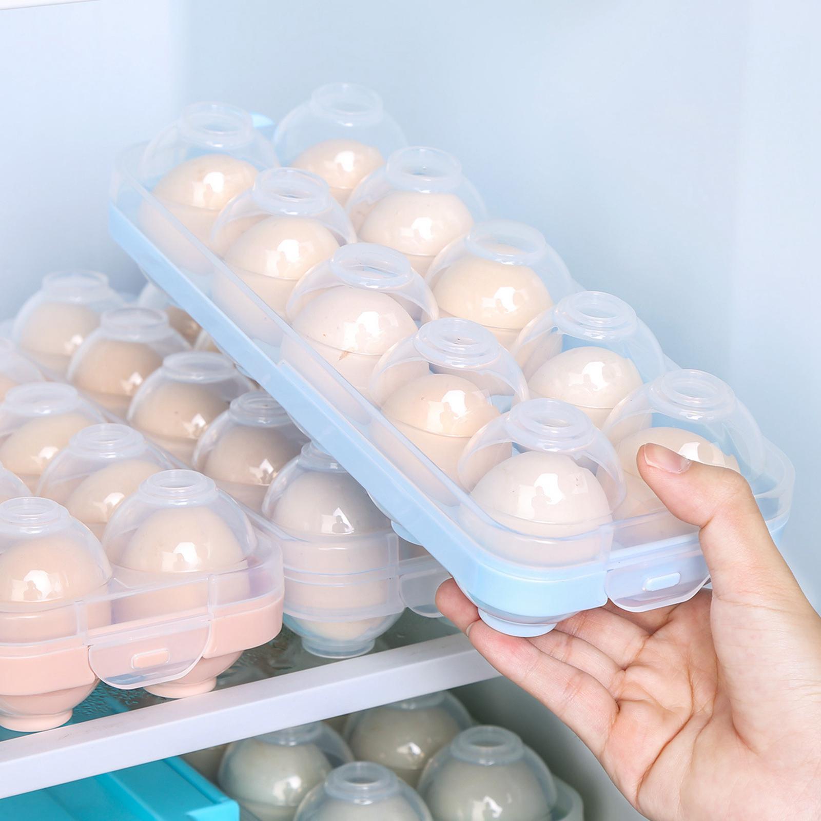 Eggs Tray Holder Crisper Organizer Container for Fridge Refrigerator Kitchen
