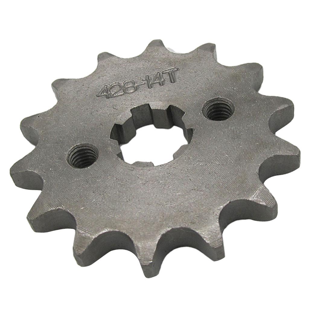 14T 428 Chain/Pitch Front Sprocket Cog Pit/Trail/Dirt bike ATV Quad 17mm