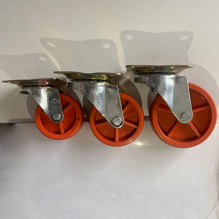 Bánh xe chân tủ gỗ, sắt, nhựa màu ngói chịu lực hơn 100kg