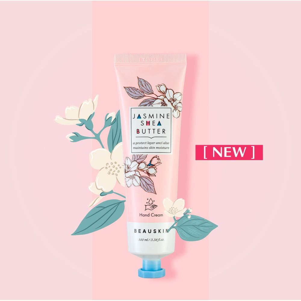 Kem Dưỡng Da Tay BEAUSKIN Jasmine She Butter Hand Cream Hương Nhài Thơm Mát 100ml - BSHC0300110