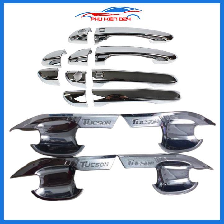 Ốp tay hõm Tucson 2016-2017-2018-2019-2020-2021 vân cacbon/mạ crom/titan chống trầy bảo vệ cửa xe ô tô