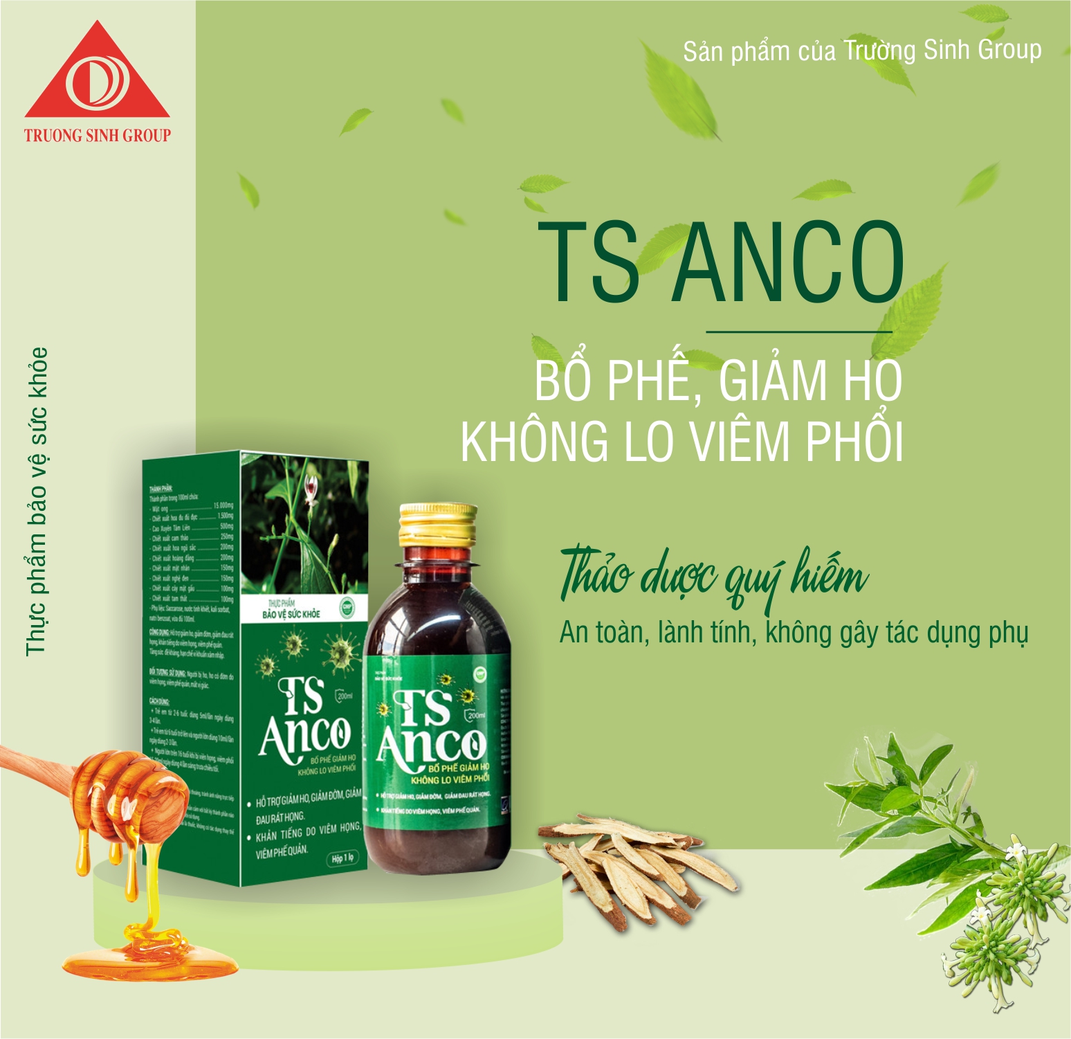 Bổ phế hỗ trợ giảm ho - TS ANCO - Lọ 200ml