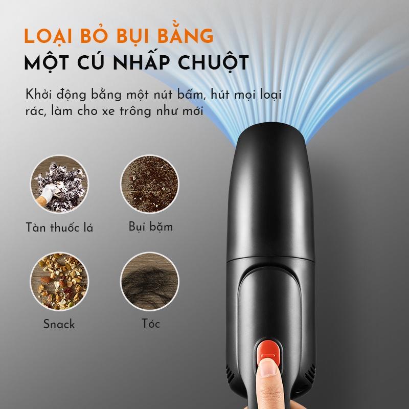 Máy hút bụi cầm tay GAABOR GVCC-M4A2 lực hút mạnh 4500pa cắm ô tô dây nguồn dài 4.5m - Hàng chính hãng