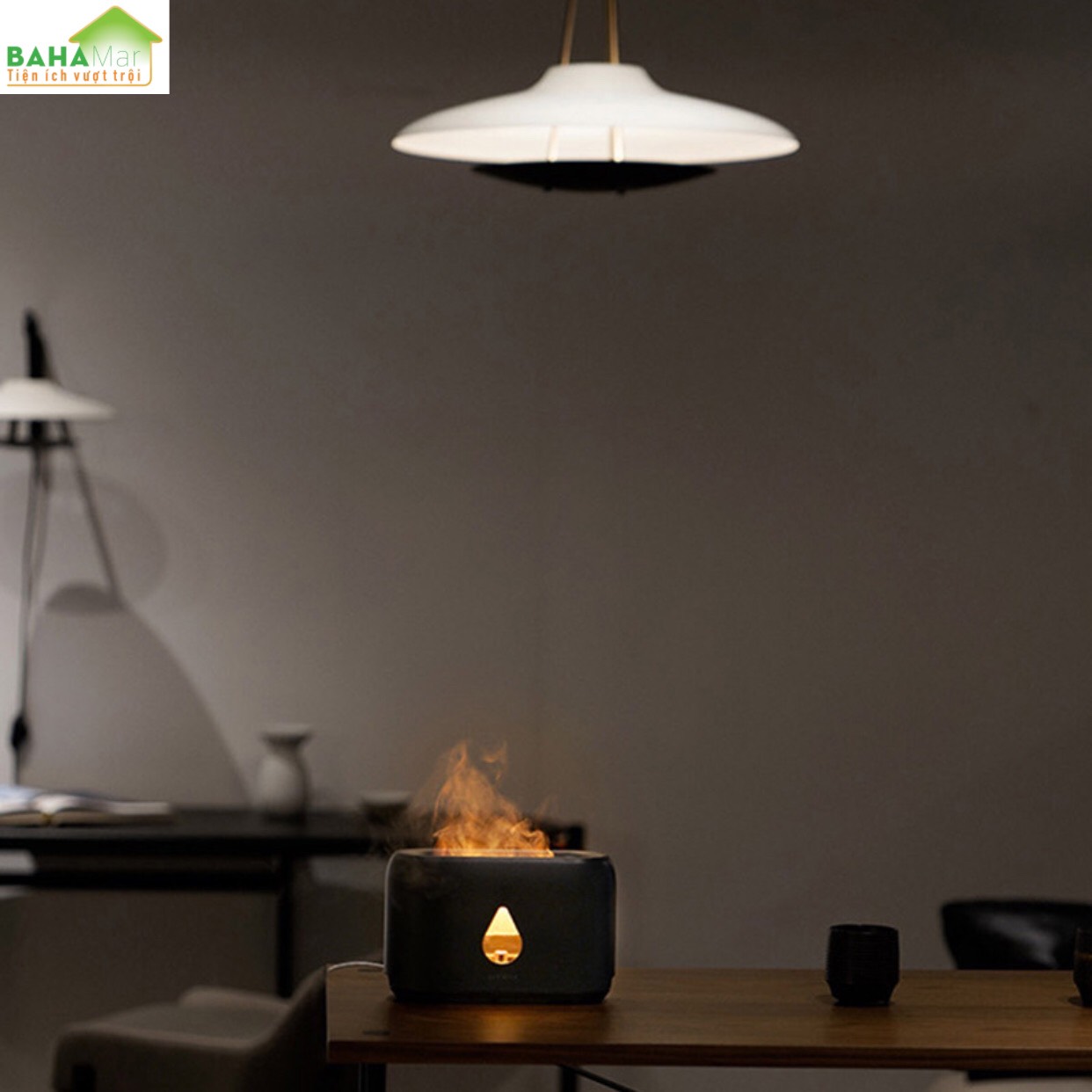 MÁY PHUN SƯƠNG TẠO ẨM MÔ PHỎNG NGỌN LỬA 3D ĐÈN LED - KHUẾCH TÁN TINH DẦU "BAHAMAR"