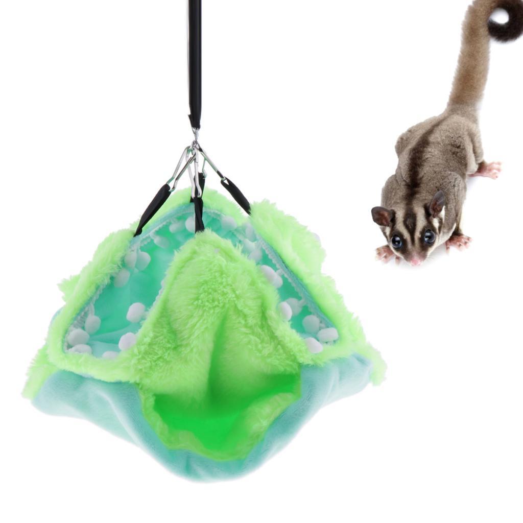 Small Animal Birds Cozy Hammock Winter Warm Nest For Hamster Birds Parrot Green