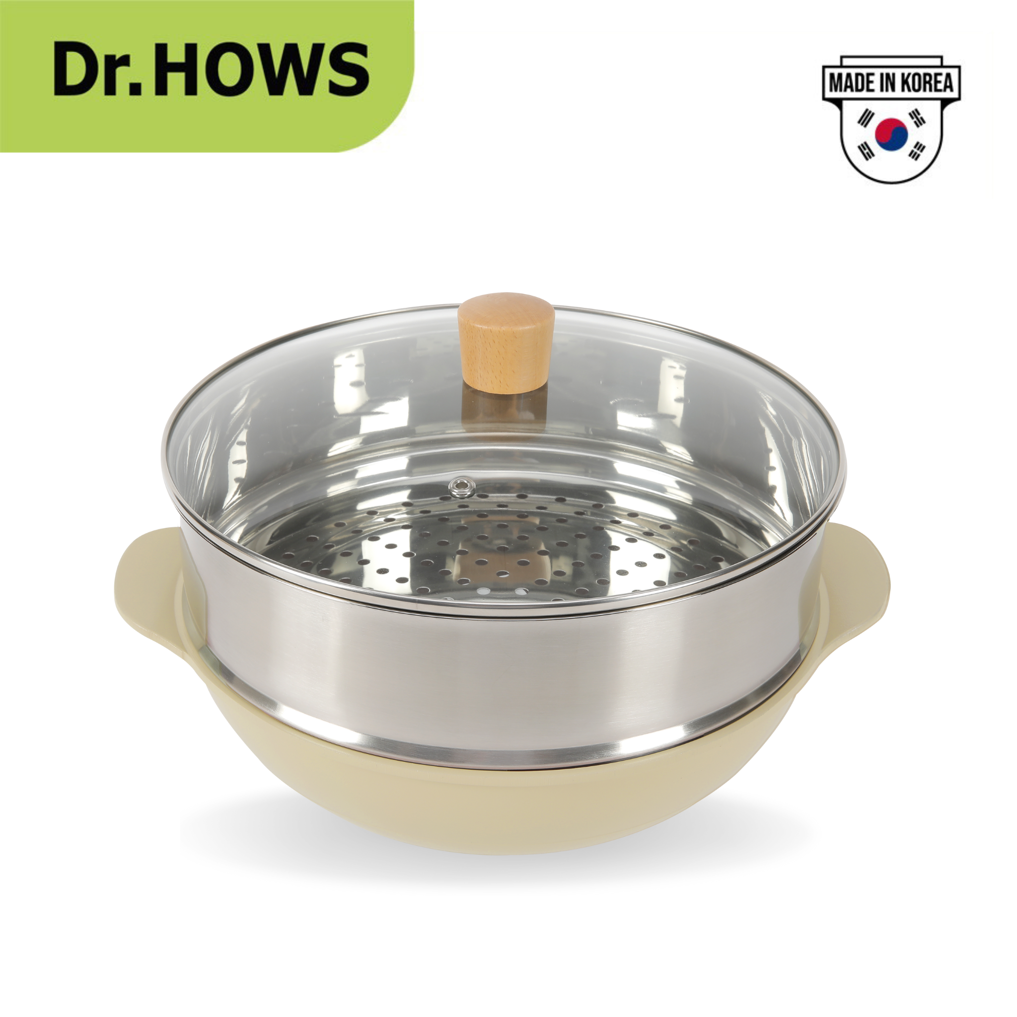 Bộ nồi hấp 2 trong 1 Dr.HOWS SUM chống dính cao cấp 28cm, nồi hấp đa năng chống dính