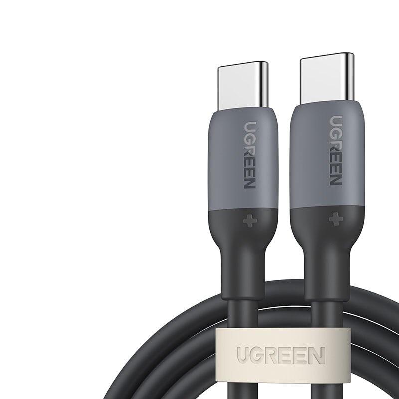 Ugreen UG15283US563TK 60W 1M hỗ trợ QC4.0 3A Cáp sạc nhanh - truyền dữ liệu 2 đầu USB-C c-c dây nhựa Màu Đen - HÀNG CHÍNH HÃNG