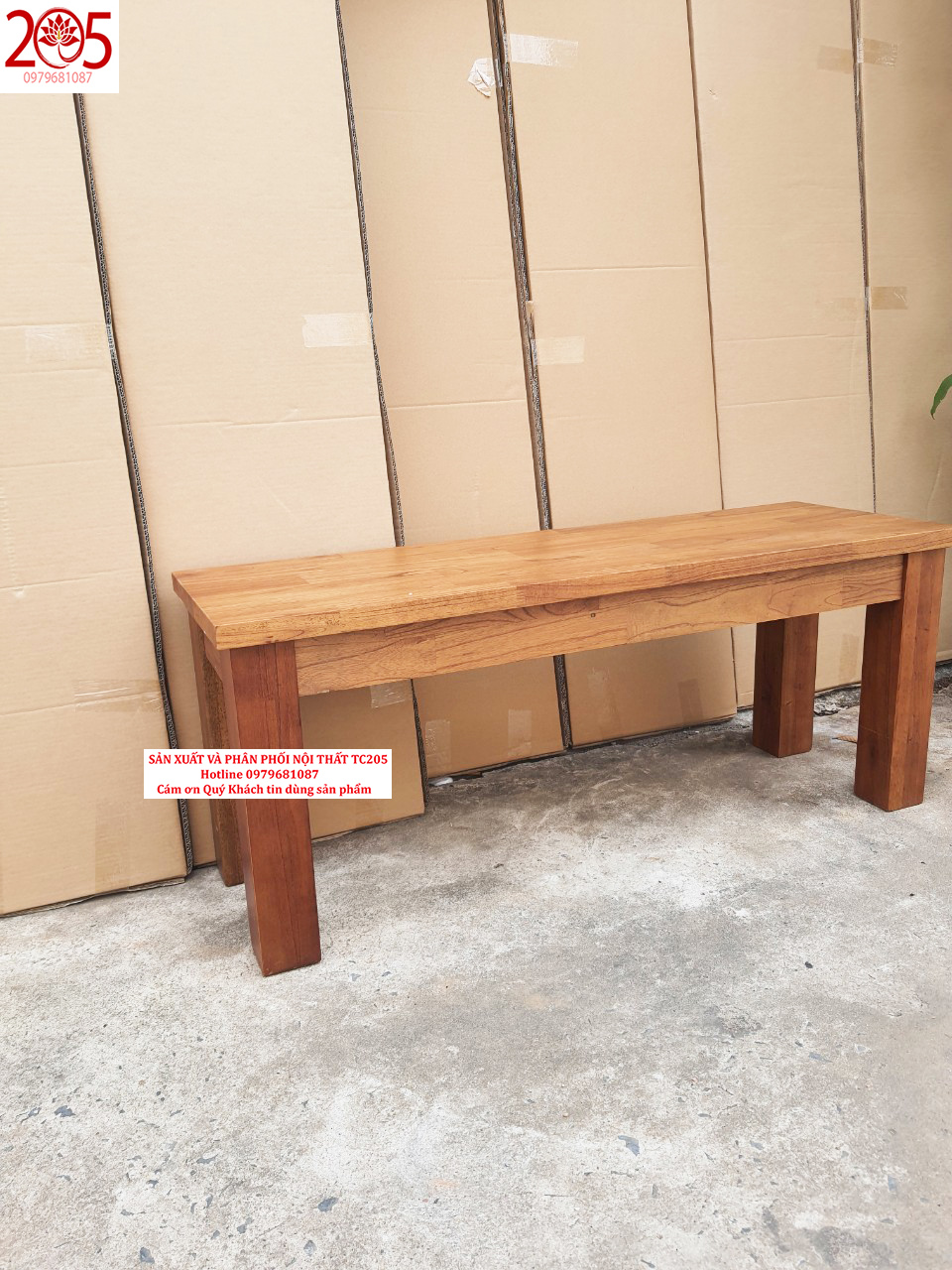 BĂNG GHẾ DÀI 1M1 - 205 TC Croll Wooden Bench