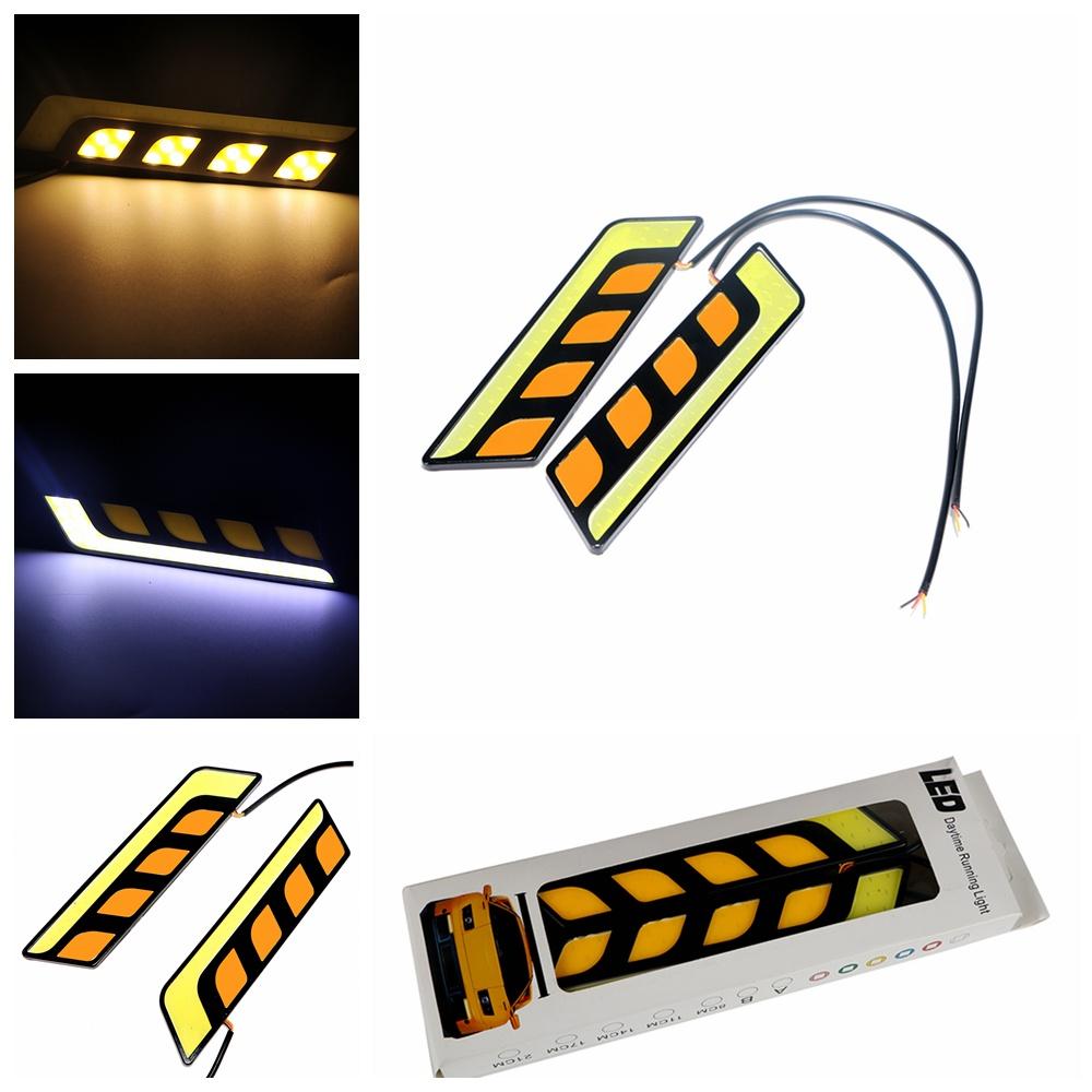 Set 2 đèn LED DRL siêu sáng chống sương mù chạy ban ngày cho xe hơi