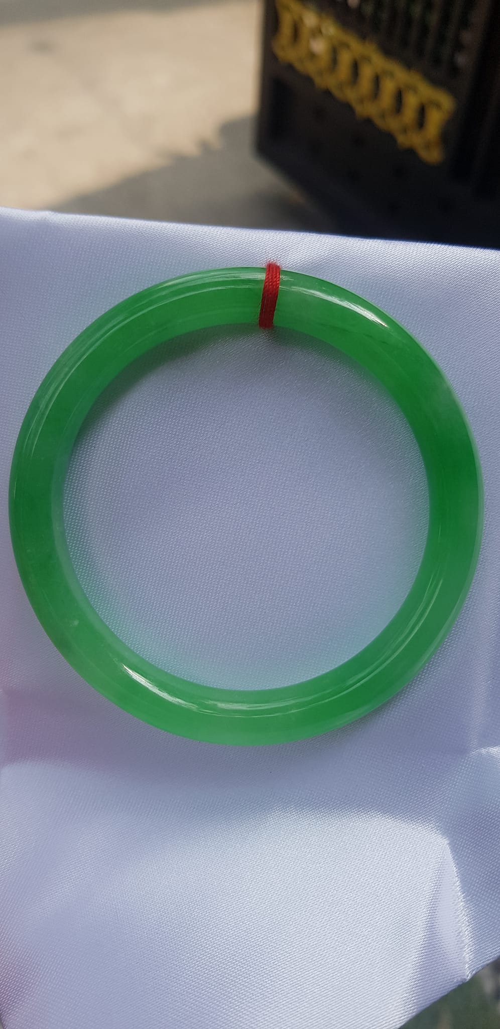Vòng tay nữ đá cẩm thạch Lý Sịn A 55mm x cọng 8mm Màu Xanh lý tươi bóng đều đẹp Nữ 54kg - 63kg đeo mệnh Mộc mệnh Hỏa mệnh Thủy ạ