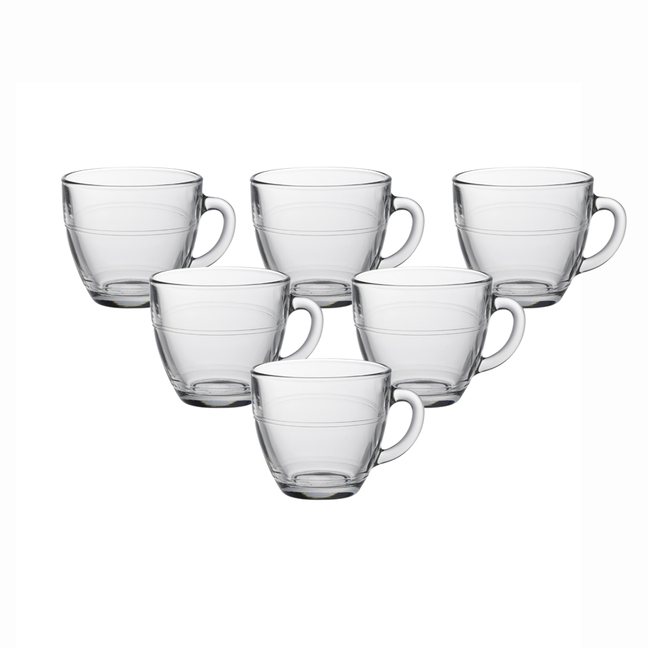 Bộ 6 tách D4006A Duralex - Gigogne trắng Clear 220ml Thủy tinh cường lực cao cấp Pháp