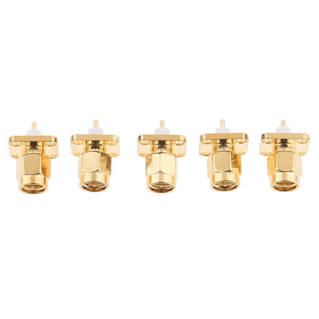 10x RF Coaxial 4 Hole Flange Chassis Panel Mount Connector