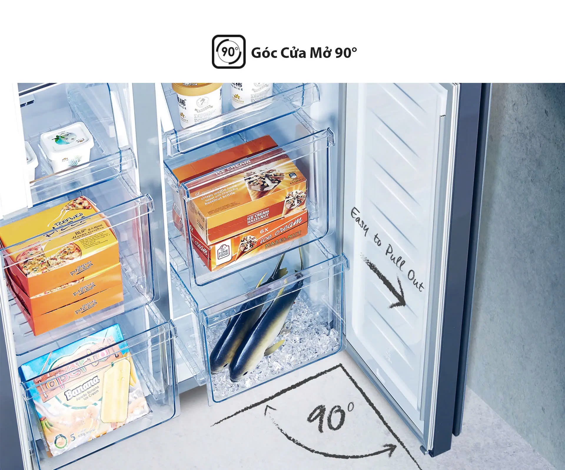 Tủ lạnh Hisense Inverter Pro 4 Cửa RQ519N4EBU 427 Lít tiết kiệm điện, bảo hành 3 năm - HÀNG CHÍNH HÃNG