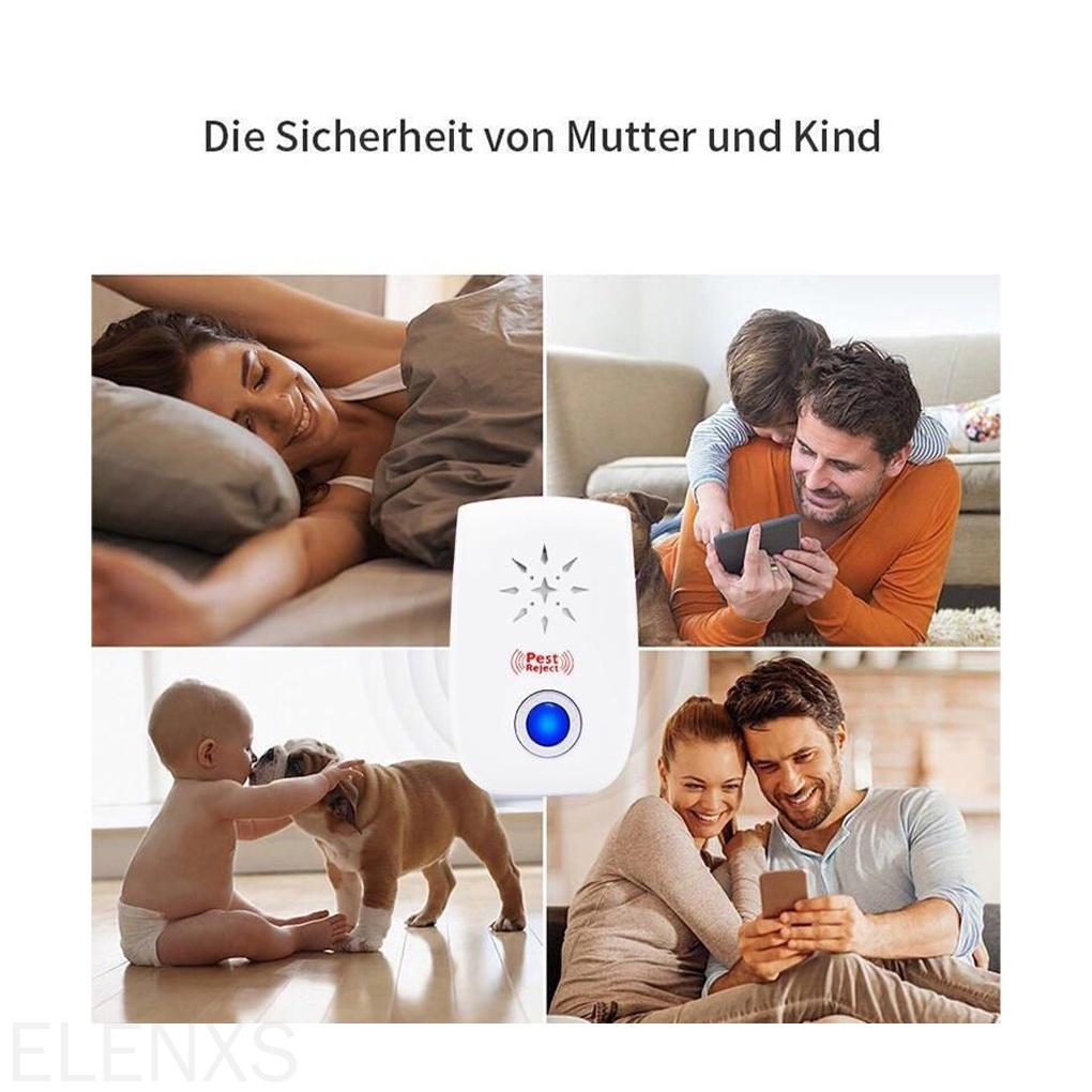 Pest Repeller Sonic 80㎡ Insect Repeller Electric Low-noise Home Pest Control Device ELEN