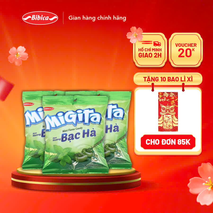 Combo 3 Kẹo Cứng Migita Bibica 70g