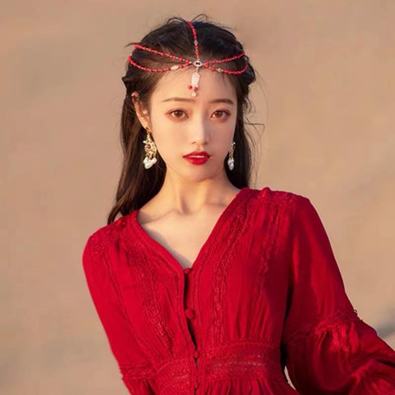 Vòng đội đầu Boho style, phụ kiện chụp ảnh sang chảnh, cài tóc đính đá cá tính