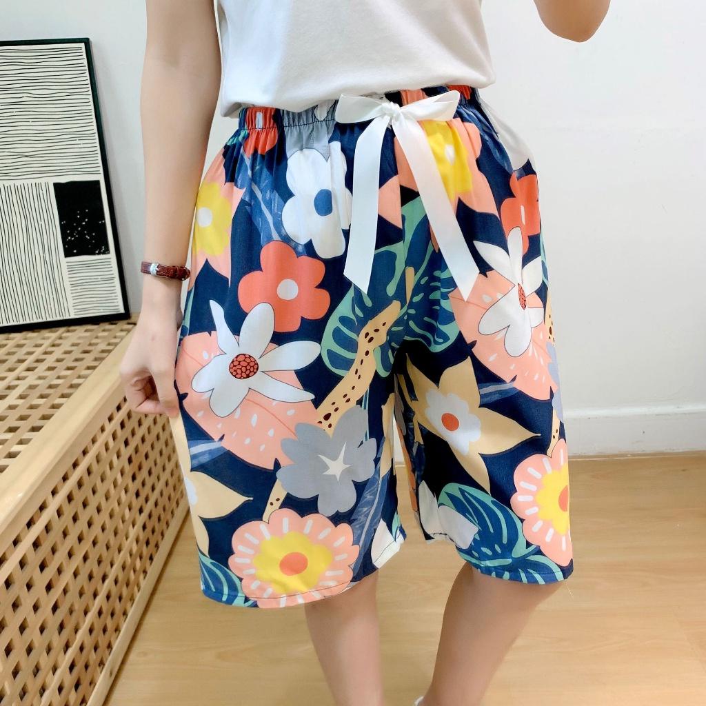 Quần short nữ mặc nhà, quần đùi nữ cotton lụa mặc ngủ thoải mái thoáng mát mã VAQ0440