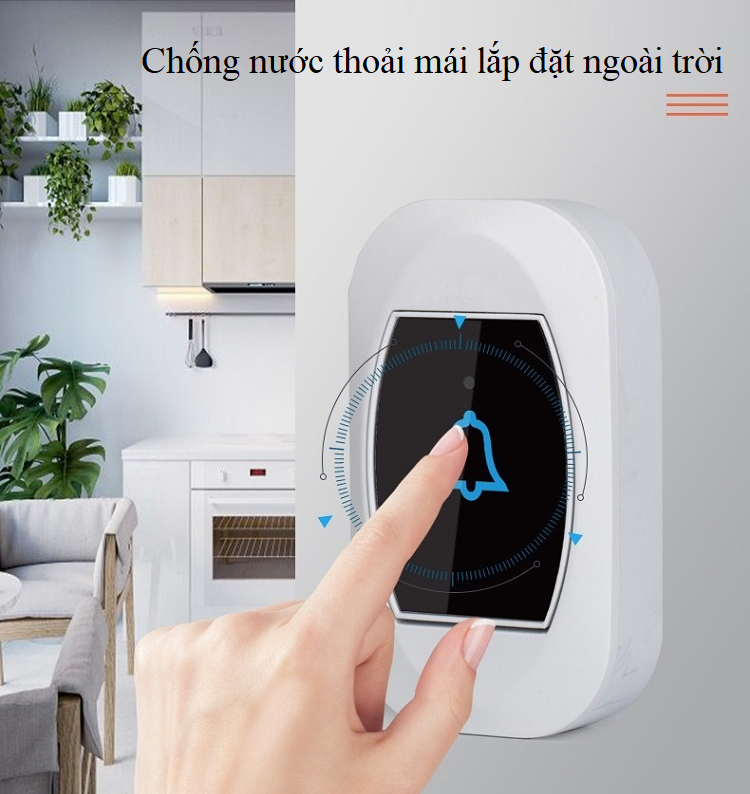 Chuông báo mở cửa chuyên dùng trong gia đình, chung cư tích hợp đa dạng kiểu chuông, mặt chuông hiển thị nhiệt độ cao cấp ( TẶNG QUẠT MINI CẮM CỔNG USB ĐA NĂNG CAO CẤP - Màu ngẫu nhiên )