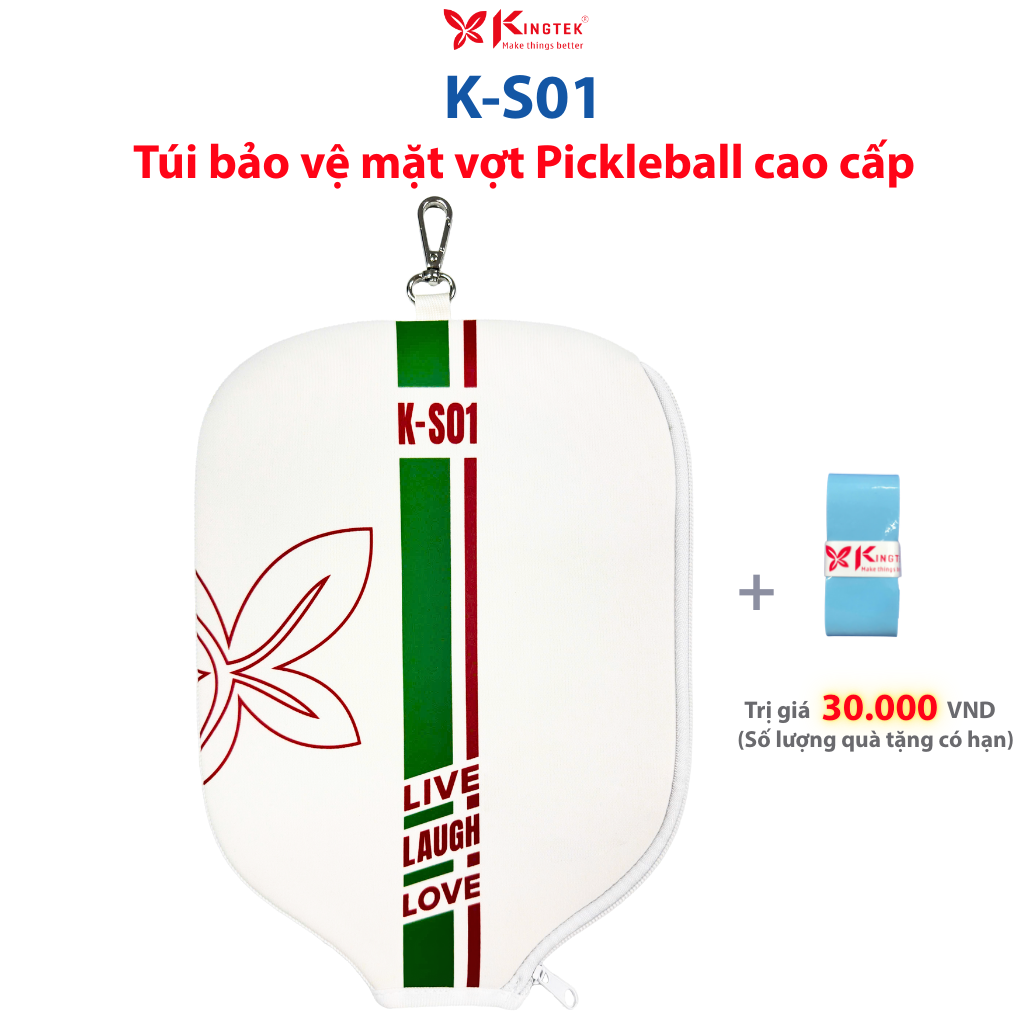 Túi bảo vệ mặt vợt Pickleball cao cấp K-S01, chính hãng, chất liệu Neoprene cực bền, thời trang, chống nước