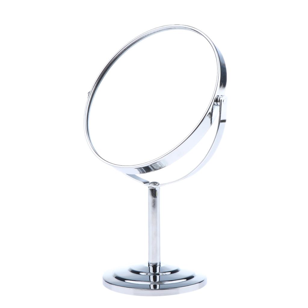 Gương Trang điểm Tròn 6in Vanity Xoay Gương Trang điểm 2 Mặt 2x Phóng To