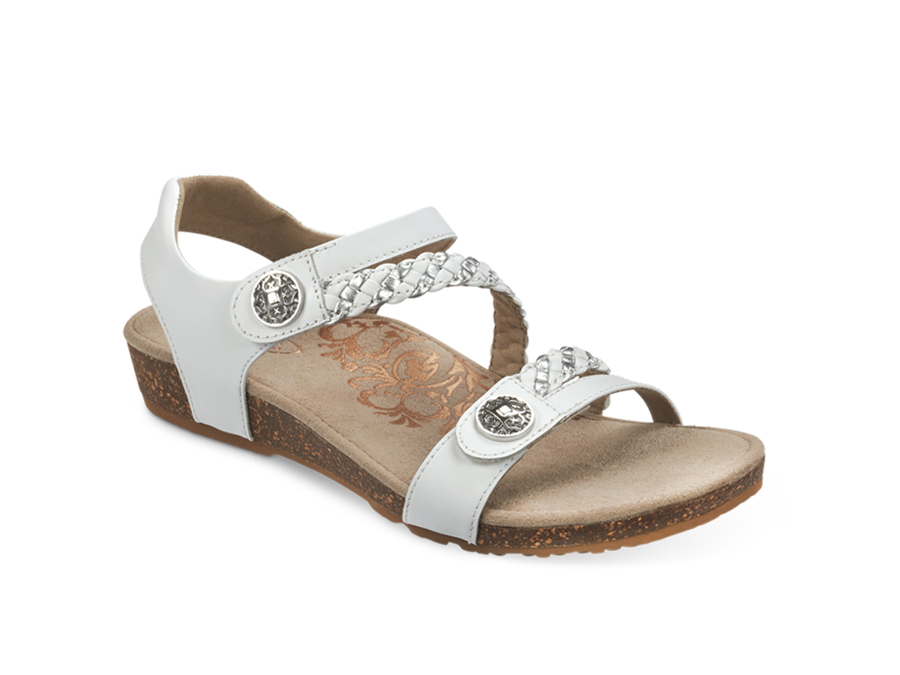 Sandal sức khỏe nữ Aetrex Jillian White