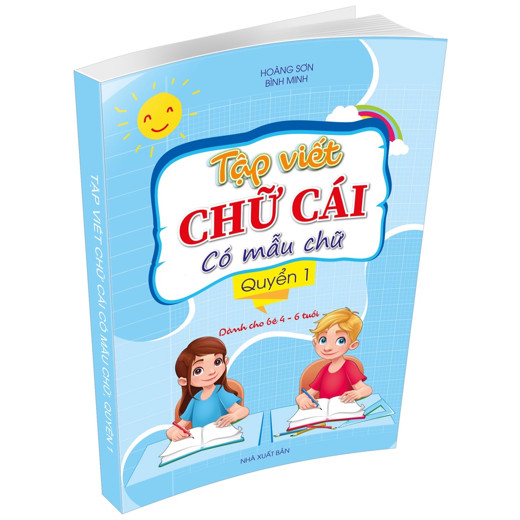 Sách - Combo Tập viết chữ cái có mẫu chữ quyển 1 + 2 dành cho bé 4- 6 tuổi (HA)