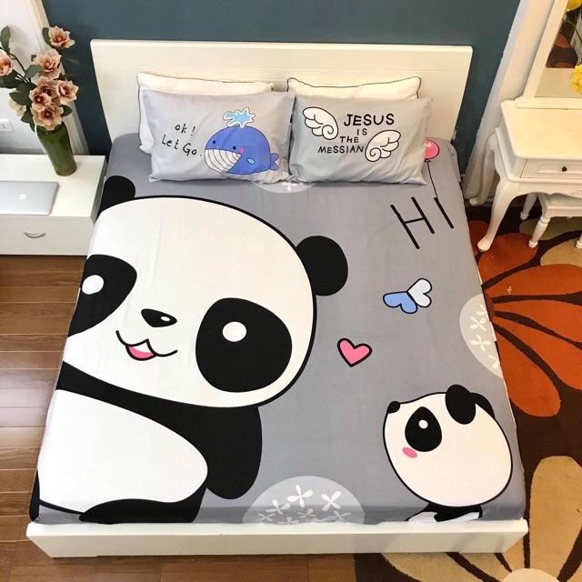 Bộ Ga Gối 3 Món Cotton 3D hàng nhập khẩu cao cấp