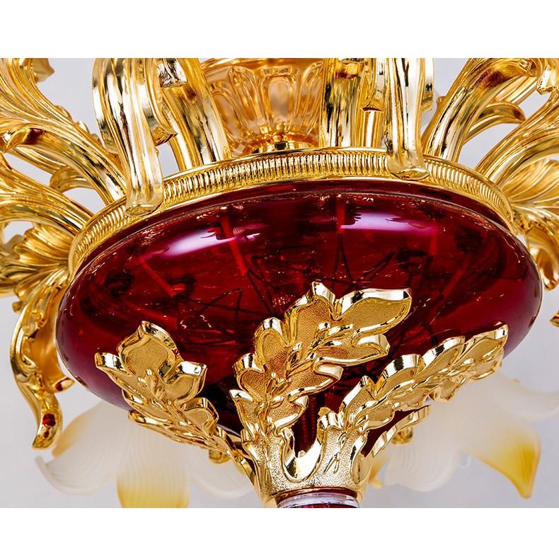 Đèn chùm 15 tay phong cách Châu Âu hàng chuẩn đẹp - kèm bóng LED chuyên dụng