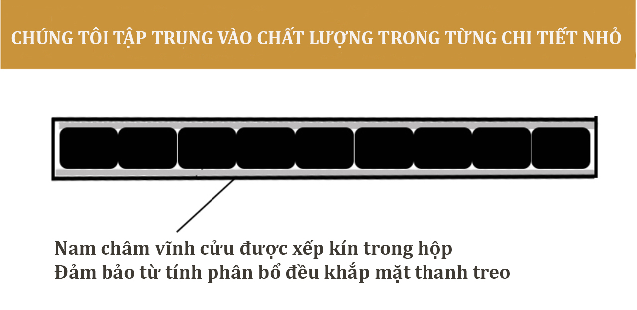 Thanh nam châm inox gắn tường dính dao kéo, dụng cụ để dao kéo, thanh nam châm inox cài dao kéo, thanh nam châm dính tường, nam châm hít từ tính