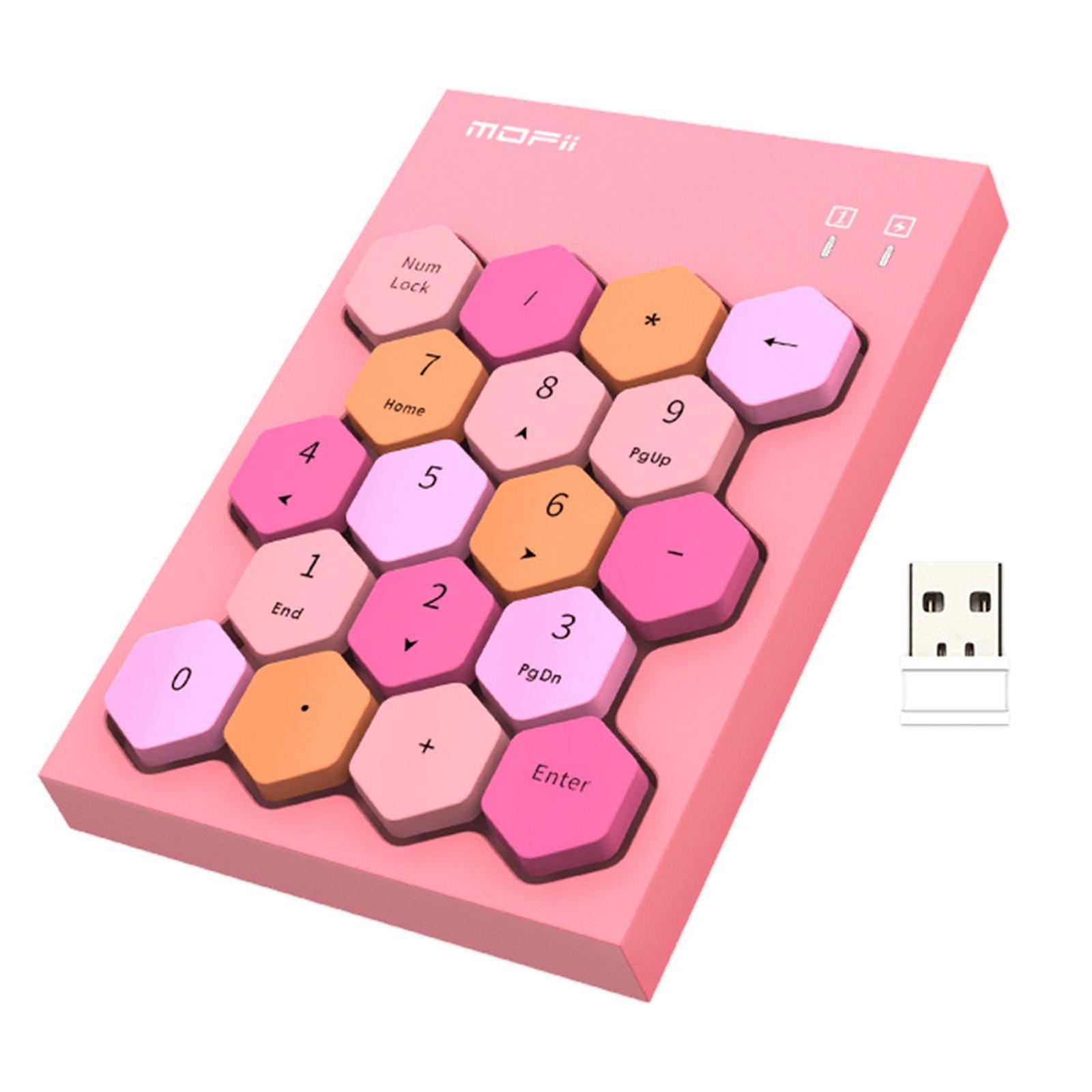 Fashion Wireless Numeric Keypad Number Pad  For Laptop PC Black Mixed