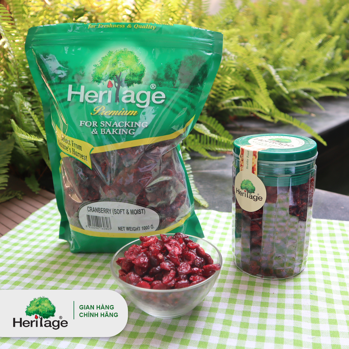 Quả nam việt quất - Cranberry sấy khô Heritage Thái Lan 1kg