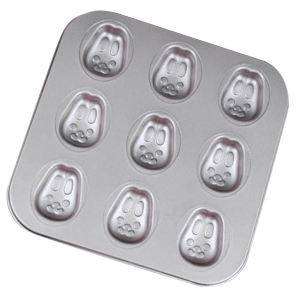 Mold Cake Pan Cupcake Cake Muffin Bakeware for Oven Baking 9 Holes-Rabbits