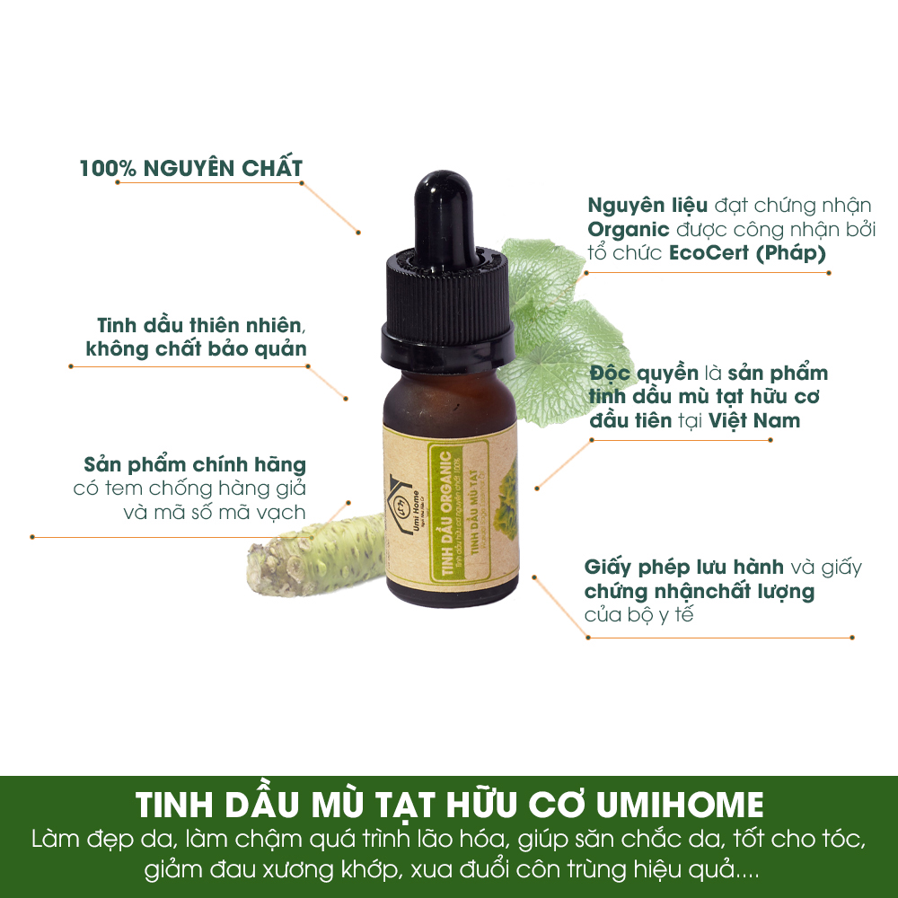 Tinh Dầu Mù Tạt Nguyên Chất (10ml) UMIHOME - Tinh dầu thiên nhiên